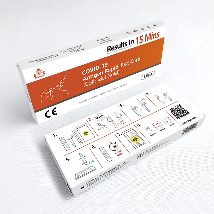 Teknologi latar belakang alat deteksi antigen virus corona baru (COVID-19).