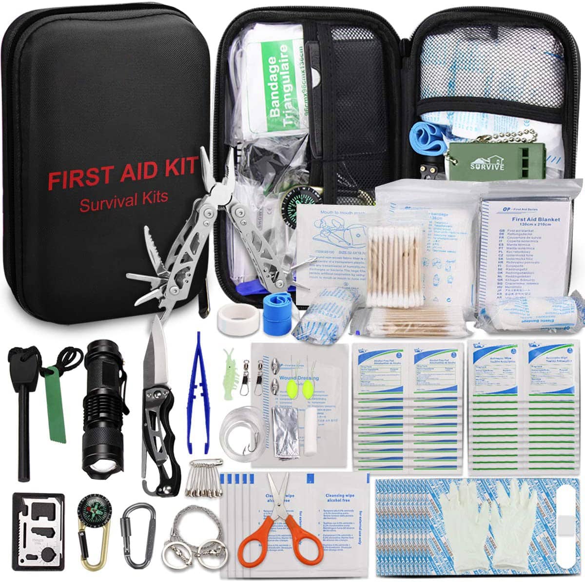 Black Hard EVA First Aid Case Kecil untuk Rumah