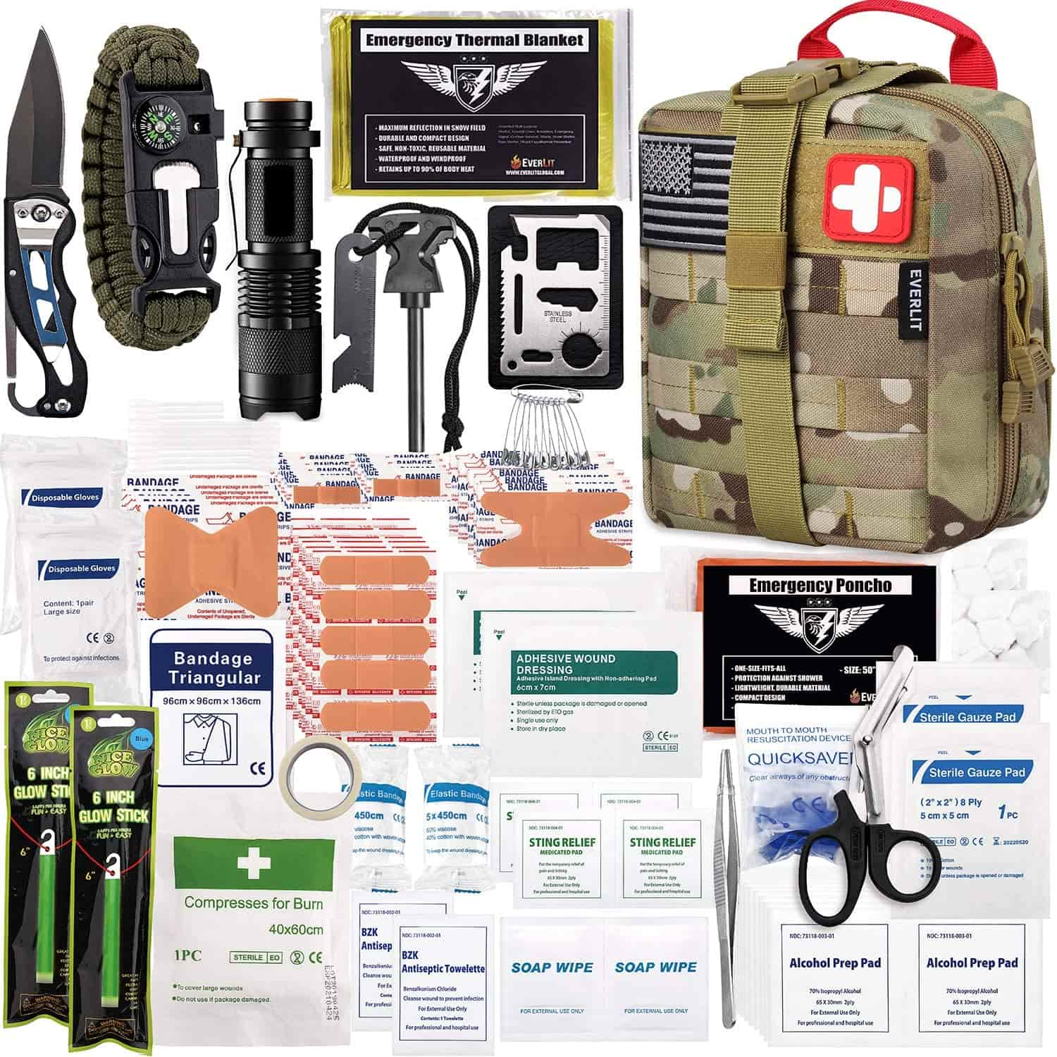 Camo Survival First Aid Kit Berisi 250 Buah First Aid Kit