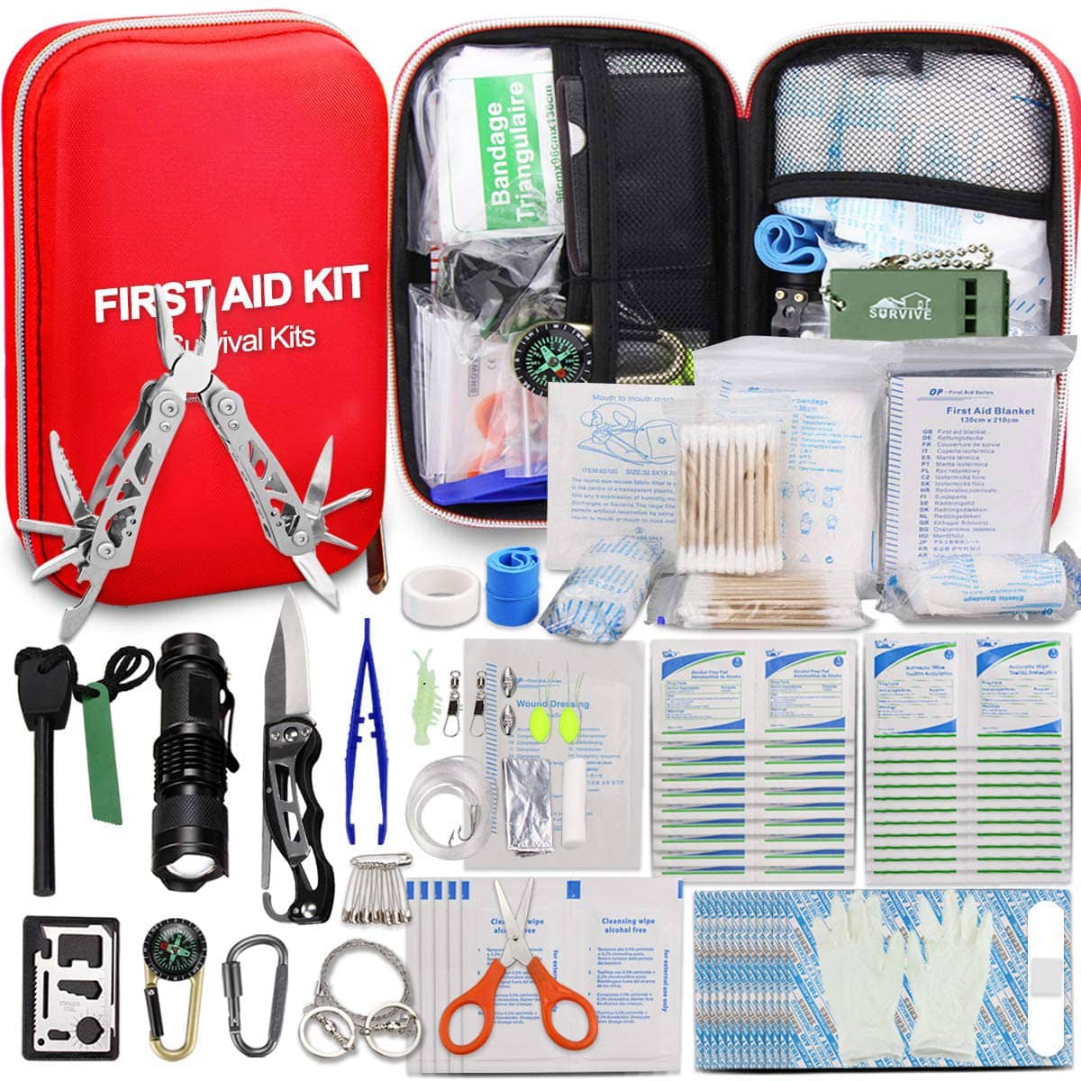 Red Hard EVA First Aid Case Kecil untuk Rumah